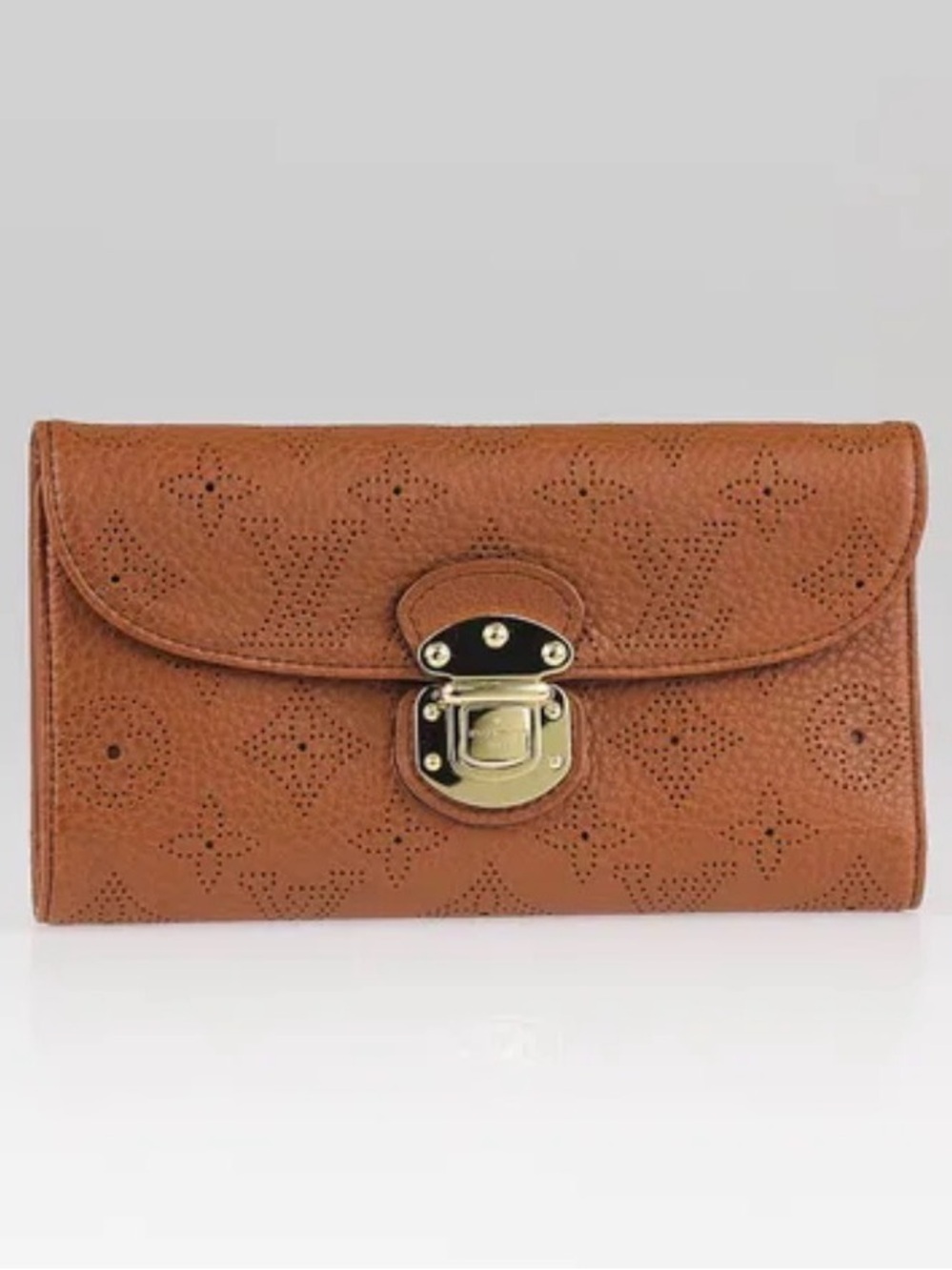 Louis Vuitton Amelia Wallet Monogram Long Wallet Cognac Brown